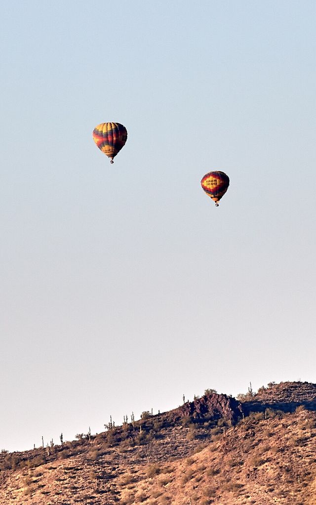 Hot air balloons over Cave Creek, Arizona